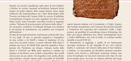 Nuova iscrizione latina della pieve di San Giuliano a Settimo